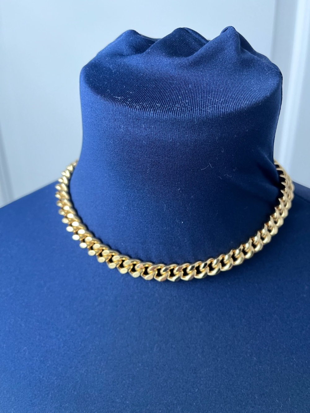 Electric Picks Polished Gold Cuban Link Choker Necklace - Women's Jewelry